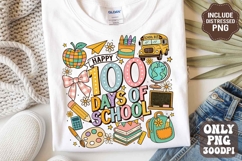 Preppy Teacher Coquette Png, Preppy 100 Days of School Png Product Image 1