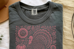 Boho Thanksgiving Floral Turkey PNG | Fall Wildflower Turkey Product Image 3