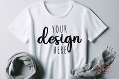 White T-Shirt Mockup | Winter T-Shirt Mockup Product Image 1