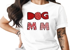 Dog Mom Digital Design, Paw Print, Polka Dot Graphic, DIY, S Product Image 1