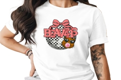 Beavers Seersucker Bubblegum Mascot Sublimation PNG Product Image 1