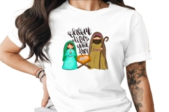 Oh Come Let Us Adore Him, Nativity Scene PNG, Mary Joseph Ba Product Image 1