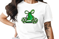 Green Cheerleader Megaphone, Digital Download, Pom Poms, Rib Product Image 1