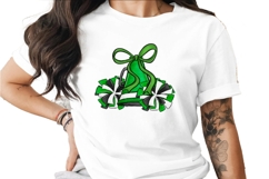 Green Cheerleader Megaphone Digital, Pom Poms Clipart PNG, S Product Image 1