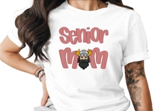 Senior Mom Seersucker Mascot Vandals Vikings DTF DTG Sublima Product Image 1