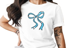 Blue Bow Clipart, Polka Dot Bow, Digital Download, Cricut, S Product Image 1