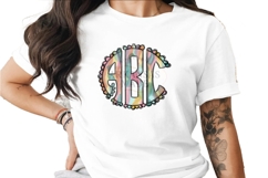 Easter Monogram, Round Monogram, Scallop Sea Shell monogram Product Image 1