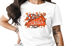 Cheerleader Megaphone Digital Design, Cheer Team Graphic, Product Image 1