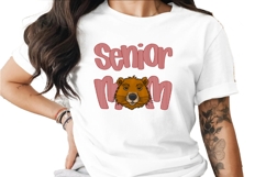 Senior Mom Seersucker Mascot Beaver DTF DTG Sublimation Product Image 1