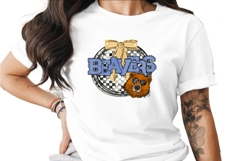 Beavers Seersucker Game Day Mascot Sublimation PNG Product Image 1