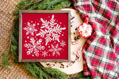 White Snowflakes PNG, Christmas Sweatshirt Sublimation Product Image 2