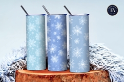 Seamless White Snowflakes on Soft Pastel Digital Paper Product Image 3