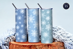 Seamless White Snowflakes on Soft Pastel Digital Paper Product Image 3