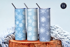 White Snowflakes on Pastel Background Seamless Digital Paper Product Image 3