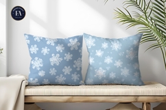 Pastel Winter Snowflakes Pattern Seamless Digital Paper Product Image 2