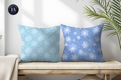 Seamless White Snowflakes on Soft Pastel Digital Paper Product Image 2