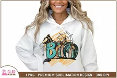Boo Halloween sublimation png, Halloween pumpkin png Product Image 1