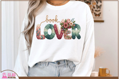 Book Lover Faux Yarn Crochet, Floral Book Lover Faux Knit Product Image 4