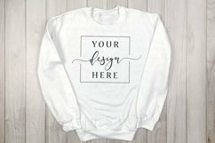White Sweatshirt Mockup Neutral Rustic Farmhouse - Tagless Product Image 1