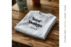 White T-shirt Mockups Bella and Canvas Top View Mockups Product Image 1