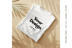 White T-shirt Mockups Bella and Canvas Top View Mockups Product Image 1