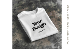 White T-shirt Mockups Bella and Canvas Top View Mockups Product Image 1