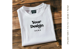 White T-shirt Mockups Bella and Canvas Top View Mockups Product Image 1
