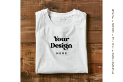 White T-shirt Mockups Bella and Canvas Top View Mockups Product Image 1