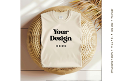 White T-shirt Mockups Bella and Canvas Top View Mockups Product Image 1