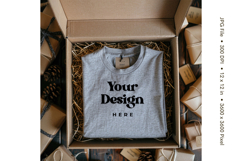 White T-shirt Mockups Bella and Canvas Top View Mockups Product Image 1