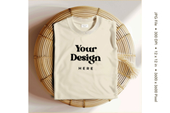White T-shirt Mockups Bella and Canvas Top View Mockups Product Image 1