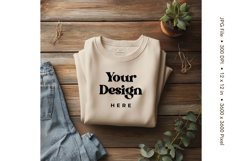 White T-shirt Mockups Bella and Canvas Top View Mockups Product Image 1