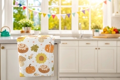 Cozy Autumn pumpkin and leaves pattern seamless Product Image 2