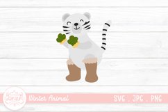 Winter Animal Illustration Sticker| Winter Animal Clipart Product Image 1