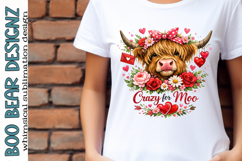 Whimisical Valetine Highland Cow Clipart Product Image 2