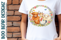 Floral Farm Animal Clipart Product Image 2