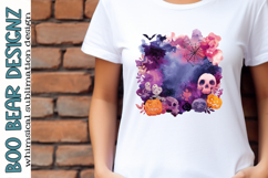Watercolor Halloween Theme Background clipart Product Image 2