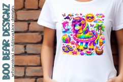 Summer Rainbow Unicorn Clipart Product Image 1