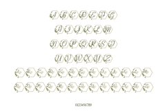 White Wedding Monogram Color Font Product Image 3