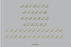 White Wedding Monogram Color Font Product Image 4