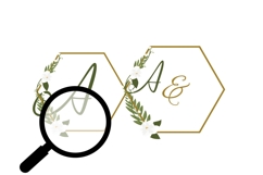 White Wedding Monogram Color Font Product Image 7