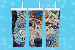 White wolves with flowers Product Image 3