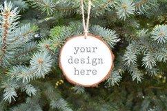 Wood Slice Ornament Mockup| Add Your SVG Sublimation Clipart Product Image 1