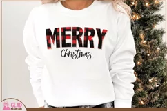 Plaid Merry Christmas PNG, Buffalo Plaid Merry Christmas png Product Image 2