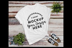 Bella Canvas 3001 t-shirt mock-up WHITE Product Image 1