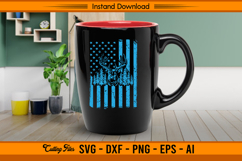 American Flag Deer Hunting SVG Whitetail Buck Design Product Image 3