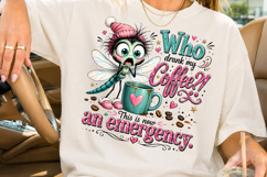 Who Drank My Coffee PNG, Funny Dragonfly Coffee Design Product Image 2