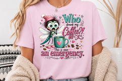 Who Drank My Coffee PNG, Funny Dragonfly Coffee Design Product Image 3