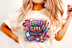 Just A Girl Who Loves Makeup PNG, Makeup Artist PNG, Makeup Product Image 2