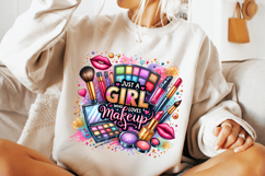 Just A Girl Who Loves Makeup PNG, Makeup Artist PNG, Makeup Product Image 3